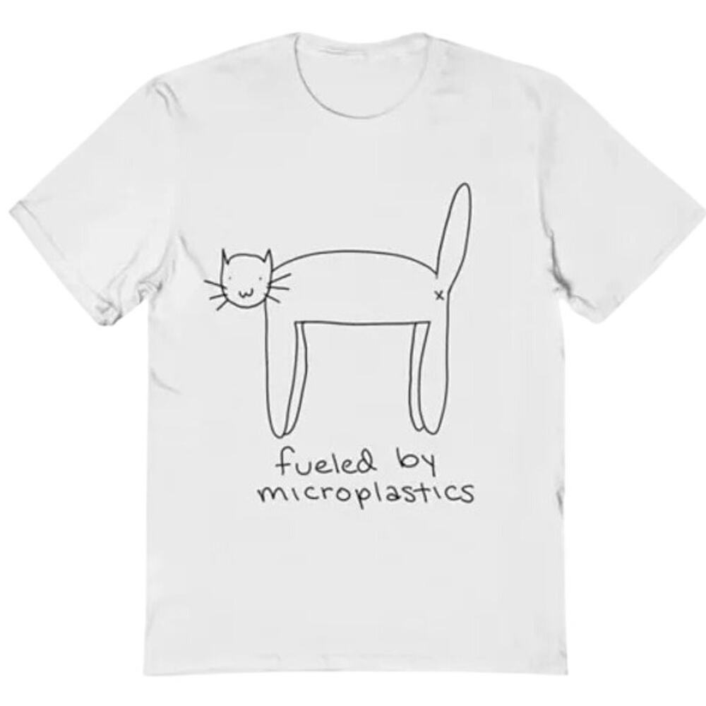 FAUTBARB Fueled By Microplastics Tee in White Size Small New with Tag MSRP $25